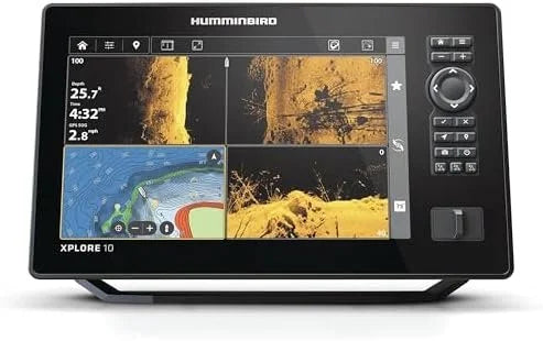 Humminbird XPLORE 10 GPS fish finder featuring a 10.1-inch HD touchscreen display
