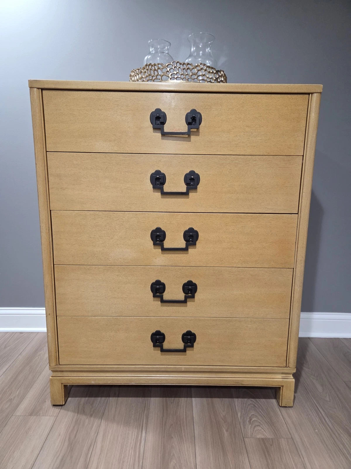 1950s Vintage Highboy Dresser By Lindstrom Antique