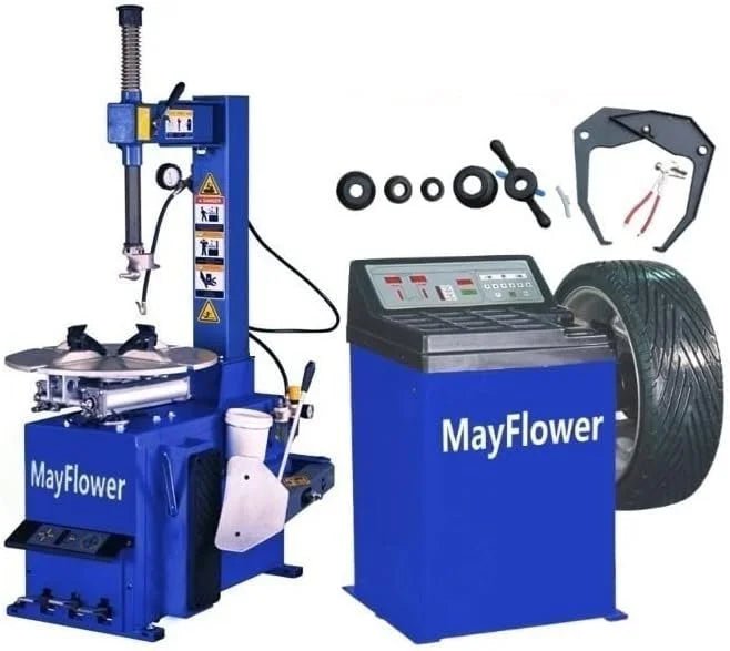 Bhautorepairs 1.5 HP Tire Changer Wheel Changers Machine Balancer Rim Clamp Combo 560 680