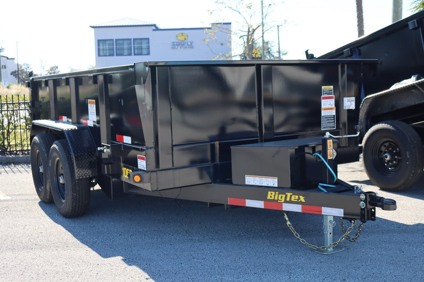Big Tex 12 Foot Pro Series Dump Trailer Tandem Axle Single Ram Spreader Gate Black Heavy Duty Model 10SR-12XLBK6SIR